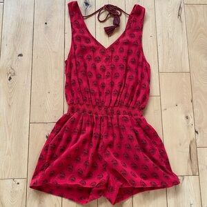 Madewell Romper With Back Tassles